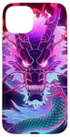 Coque pour iPhone 15 Plus Cyber Dragon fluo