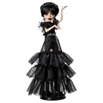 Monster High Wednesday Doll, Rave’N Wednesday Collectible in Black Gothic Gown inspired by Dance Scene, Premium Accessories and Doll Stand, HXJ03