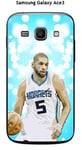 Onozo Coque Samsung Galaxy Ace 3 Design Nicolas Batum Fond Bleu