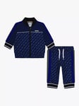 HUGO BOSS HUGO Baby Logo Zip Hoodie & Joggers Set, Dark Blue/Multi