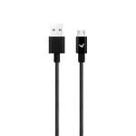 W Wonder Full Power - Cable Metal USB-A vers Micro-USB - 1m - Noir