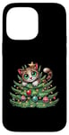 Coque pour iPhone 14 Pro Max Arbre de Noël mignon Père Noël chat dessin animé