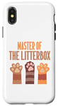 Coque pour iPhone X/XS Le père du chat Master of the Litterbox