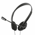 Wired Headset Headphones Slim Light-Weight With Microphone For PC Laptop 3.5mm