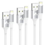 Câble Iphone [3 Pièces 1 M+2 M+3 M] Recharge Fil Chargeur Iphone Charge Rapide Certifié Mfi Long Câble Lightning Usb Chargeur Câble Câble Pour Iphone 11 12 13 14 Pro Max Plus Mini Xs Xr 8 7 6 Se Ipad