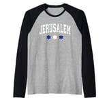 Jerusalem Classy College Retro Style Novelty Souvenir Raglan Baseball Tee