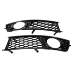 2 st Car Front Bumper Dimljus Galler Nedre Sido Dimljus Grill för Audi A4 B6 2002-2005