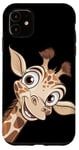 Coque pour iPhone 11 Girafe Mignonne tête de Girafe Animal Afrique Zoo