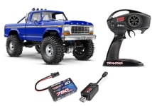 Traxxas 97044-1 TRX-4M Ford F150 Haut Chemin 4x4 1/18 Rtr Akku Chargeur Bleu