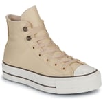 Converse Höga sneakers CHUCK TAYOR ALL STAR LIFT PLATFORM WEATHERIZED LEATHER Beige dam