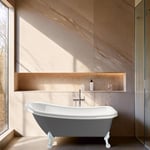 Bathlife Ideal Badekar med løveføtter 153x67 cm, Akryl, Hvit - 401410016