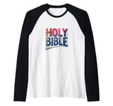 Colorful and vibrant holy Bible Book Costume Raglan Baseball Tee