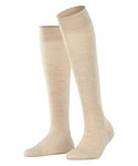 FALKE Women's Sensitive Berlin W KH Wool Cotton With Soft Tops 1 Pair Knee-High Socks, Beige (Linen Melange 4541) new - eco-friendly, 2.5-5