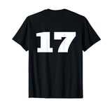 The Number 17 Seventeen Sports Team BACK PRINT Matching T-Shirt