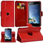 Etui Support 360 Universel L Avec Attaches Rouge Pour Motorola Moto G5 Plus