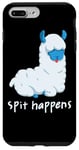 Coque pour iPhone 7 Plus/8 Plus Spitting Lama Happens Spit Alpaga amusant Jeu de mots