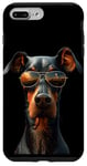 Coque pour iPhone 7 Plus/8 Plus Dobermann avec Lunettes de Soleil Motif Chiens Fiers