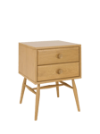 ercol for John Lewis Hambledon Bedside 2 Drawer Bedside Table, Oak