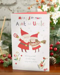 Auntie and Uncle Christmas Card Special Sweet Santa and Mrs Clause Design