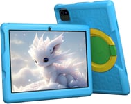 Tablette Enfants 10,1 Pouces Android 13 Avec Ecran Tactile 1280X800 Ips Quad-Core 6 Go Ram 64 Go Rom Tablette Educative Et Divertissante E Contrôle Parental Avec Etui Antichoc(Bleu)