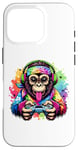 iPhone 16 Pro Monkey Gaming Video Games Tie Dye For Boys And Girls Case