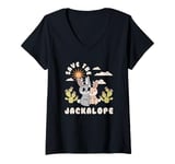 Womens Save The Jackalope Mythical Creature Cryptid Lover Folklore V-Neck T-Shirt