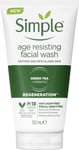 Simple Regeneration Age Resisting with green tea and prebiotic Facial Wash for