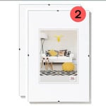 Walther Design RB460KD Lot de 2 supports photo sans cadre en verre transparent 40 x 60 cm