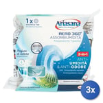 3x Ariasana Aero 360° Absorbeur (Recharge) Absorbeur D’Humidité Et Odeurs