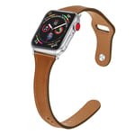 Apple Watch Series 5 40mm aitoa nahkaa oleva ranneke - Ruskea