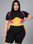 Survêtement D'été Grande Taille Pour Femme",Tenue De Sport,Ensemble Deux Pièces,Top Et Short,Grande Taille,,"2023