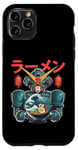 Coque pour iPhone 11 Pro Ramen japonais Mecha Robot Géant La Grande Vague Anime