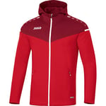 JAKO Men's Champ 2.0 Hooded Jacket, Red/Wine red, XXX-Large