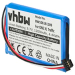 vhbw Batterie compatible avec TomTom One XL Traffic, XL Europe Traffic GPS, appareil de navigation (1200mAh, 3,7V, Li-ion)