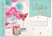 SISTER Happy Birthday Greeting Card With Love - Words and Wishes