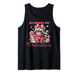 All Booked For Valentine’s Cute Raccoon Book Lover Librarian Tank Top