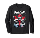 Fa La 8 Cats Singing Christmas Carols Cat Lover Long Sleeve T-Shirt