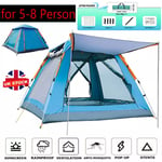 5-8 Man Full Automatic Instant Pop Up Camping Tent Family Outdoor Hiking Shelter