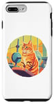 iPhone 7 Plus/8 Plus Cute Fit Orange Cat Sitting on Gym Lifting Bench Case