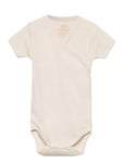 Copenhagen Colors Baby Striped Wrap Body W. Short Sleeve Kräm