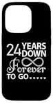 iPhone 14 Pro 24 Years Down Forever To Go Cute 24th Wedding Anniversary Case