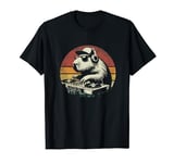 DJ Capybara Music Mixer Funny Retro Music Dj Rodent Capybara T-Shirt