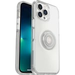 OtterBox iPhone 13 Pro Max & iPhone 12 Pro Max Otter + Pop Symmetry Series Clear Case - CLEAR POP (Clear), integrated PopSockets PopGrip, slim, pocket-friendly, raised edges protect camera & screen