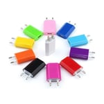 OEM - USB vägguttag Adapter för ALCATEL IDOL 5 Sector 1 AC Current Port Laddare Vit (5V-1A) Vanlig - färger: BLE PINK