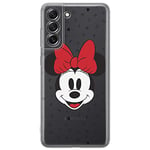 ERT GROUP Coque de téléphone Portable pour Samsung S21 FE Original et sous Licence Officielle Disney Motif Minnie 056 Parfaitement adapté à la Forme du téléphone Portable, partiel imprimé