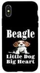 Coque pour iPhone X/XS Drôle Beagle Little Dog Big Heart Dog Lover Mom Dad Grandma