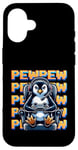 iPhone 16 Cute Gaming Penguin Pew Video Game Graphic Men Kids Women Case