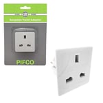 UK To EU Euro Europe European Travel Adaptor Plug 2 Pin Adapter White