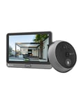 EZVIZ Peephole Camera (Door View Cam) with Touch Screen Monitor, 14–50mm Peephole, 35–105mm Door Thickness, Wireless Video Doorbell Security Camera WiFi, 1080P, 90-Day Battery, Human Detection (CP4)