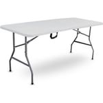 Table de jardin pliante 8 personnes 180cm - TERRE JARDIN - Essentiel - Blanc - Rectangulaire